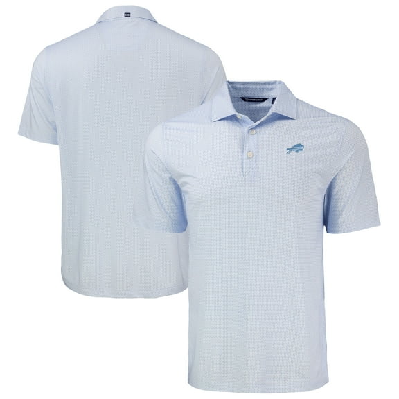 Men's Cutter & Buck Powder Blue Buffalo Bills Pike Eco Diamond Dot Print Recycled Big & Tall Polo