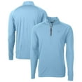 thumbnail image 1 of Men's Cutter & Buck  Powder Blue Carolina Panthers Raglan Adapt Eco Knit Stretch Recycled Quarter-Zip Top, 1 of 3