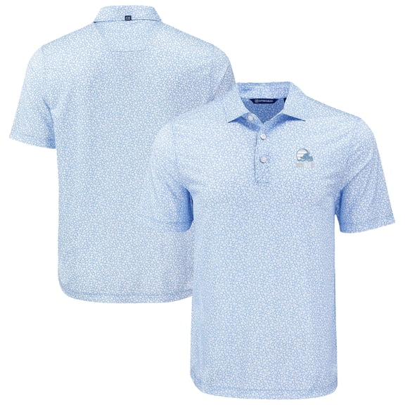 Men's Cutter & Buck  Powder Blue Cleveland Browns Pike Eco Flora Print Recycled Big & Tall Polo