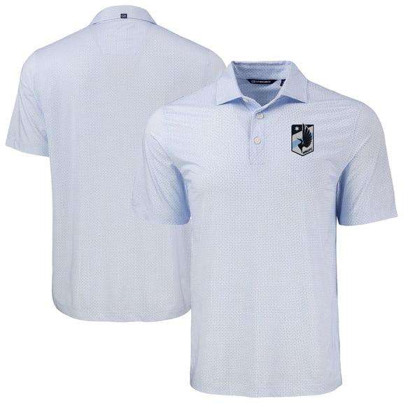 Men's-Cutter & Buck Powder Blue Minnesota United FC Big & Tall Pike Eco Diamond Dot Print Recycled Polo