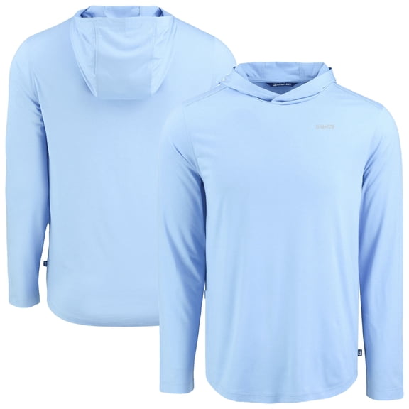 Men's Cutter & Buck  Powder Blue New Orleans Saints Coastline Epic Comfort Eco Recycled Men's Hooded Shirt