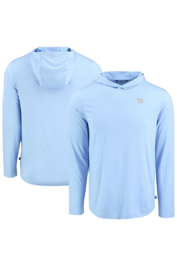 Men's Cutter & Buck Powder Blue New York Giants Coastline Epic Comfort Eco Recycled Men's Hooded Shirt