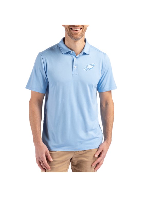Men's Cutter & Buck Powder Blue Philadelphia Eagles Coastline Epic Comfort Eco Recycled Polo