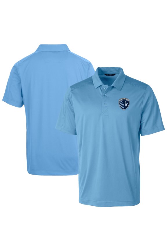 Men's-Cutter & Buck  Powder Blue Sporting Kansas City Big & Tall Prospect Eco Textured Stretch Recycled Polo