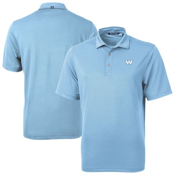 Men's Cutter & Buck Powder Blue Washington Commanders Virtue Eco Pique Recycled Polo