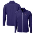 thumbnail image 1 of Men's Cutter & Buck Purple Clemson Tigers Adapt Eco Knit Hybrid Recycled Full-Zip Logo Jacket, 1 of 3