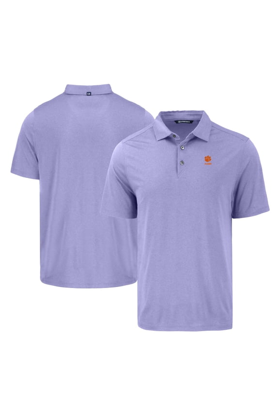 Men's Cutter & Buck Purple Clemson Tigers Coastline Epic Comfort Eco Recycled Polo