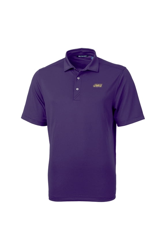 Men's Cutter & Buck Purple James Madison Dukes Big & Tall Virtue Eco Pique Recycled Polo