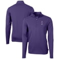 thumbnail image 1 of Men's Cutter & Buck  Purple Kansas State Wildcats Vault DryTec Virtue Eco Pique Recycled Quarter-Zip Top, 1 of 3