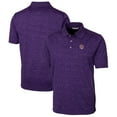 thumbnail image 1 of Men's Cutter & Buck Purple LSU Tigers Advantage Space Dye Tri-Blend Polo, 1 of 3