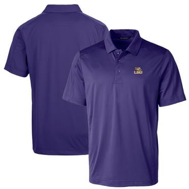 Men's Cutter & Buck Purple LSU Tigers Big & Tall Prospect Textured Stretch Polo