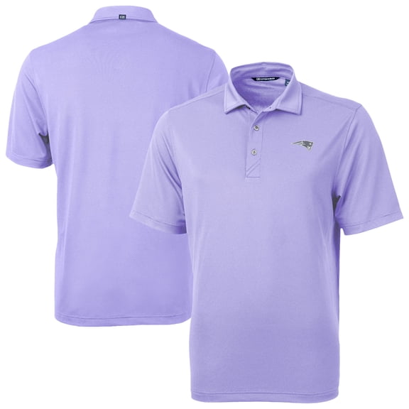 Men's Cutter & Buck Purple New England Patriots Virtue Eco Pique Recycled Polo