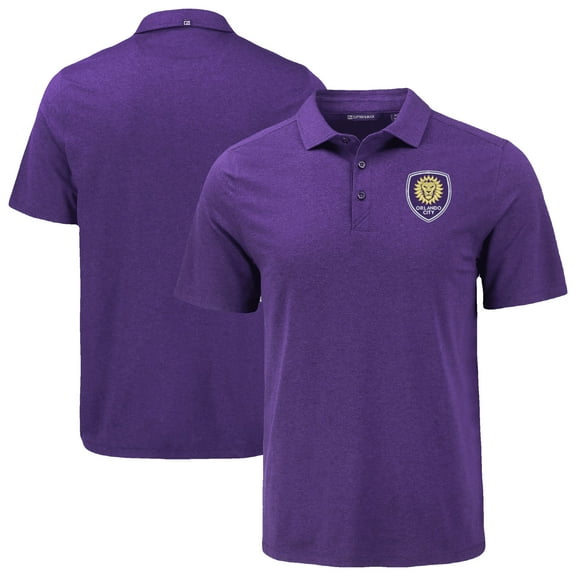 Men's-Cutter & Buck  Purple Orlando City SC Coastline Epic Comfort Eco Recycled Polo