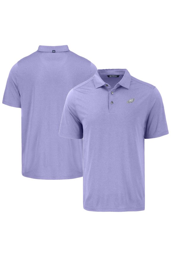 Men's Cutter & Buck Purple Philadelphia Eagles Coastline Epic Comfort Eco Recycled Polo