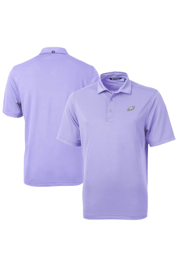 Men's Cutter & Buck Purple Philadelphia Eagles Virtue Eco Pique Recycled Polo