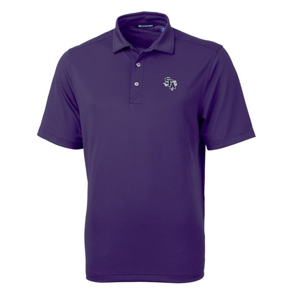 Men's Cutter & Buck Purple Stephen F Austin Lumberjacks Big & Tall Virtue Eco Pique Recycled Polo