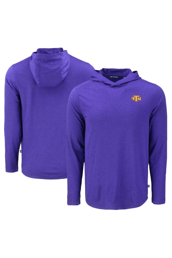 Men's Cutter & Buck Purple Tennessee Tech Golden Eagles Coastline Epic Comfort Eco Recycled Long Sleeve Hoodie T-Shirt