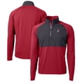thumbnail image 1 of Men's Cutter & Buck  Red Albuquerque Isotopes Adapt Eco Knit Hybrid Recycled Quarter-Zip Top, 1 of 3