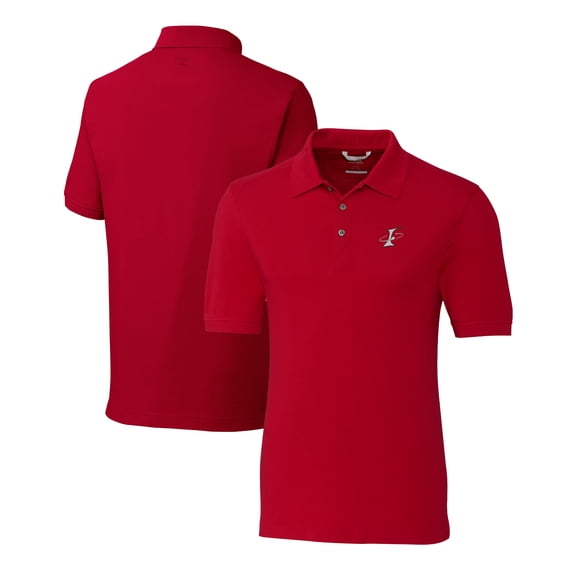 Men's Cutter & Buck Red Albuquerque Isotopes DryTec Advantage Tri-Blend Pique Polo