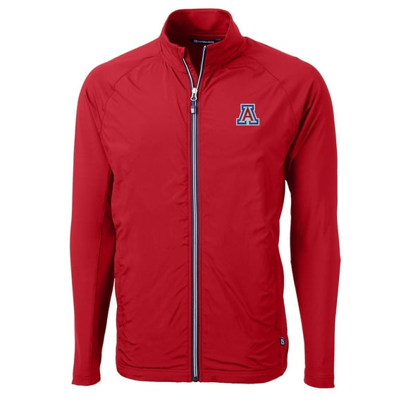 Men's Cutter & Buck Red Arizona Wildcats Adapt Eco Knit Full-Zip Jacket