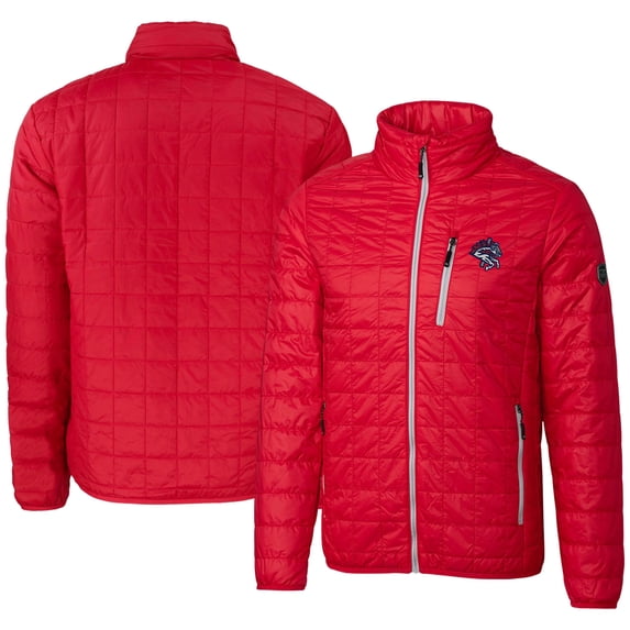 Men's Cutter & Buck Red Binghamton Rumble Ponies Rainier PrimaLoft Eco Insulated Full-Zip Puffer Jacket