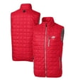 thumbnail image 1 of Men's Cutter & Buck Red Buffalo Bills Throwback Logo Rainier PrimaLoft Eco Insulated Full-Zip Puffer Vest, 1 of 3