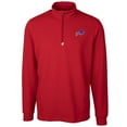 thumbnail image 1 of Men's Cutter & Buck Red Buffalo Bills Traverse Quarter-Zip Pullover Jacket, 1 of 1
