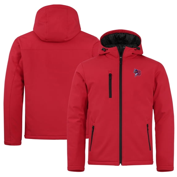 Men's Cutter & Buck Red Buffalo Bisons Clique Equinox Insulated Softshell Full-Zip Jacket