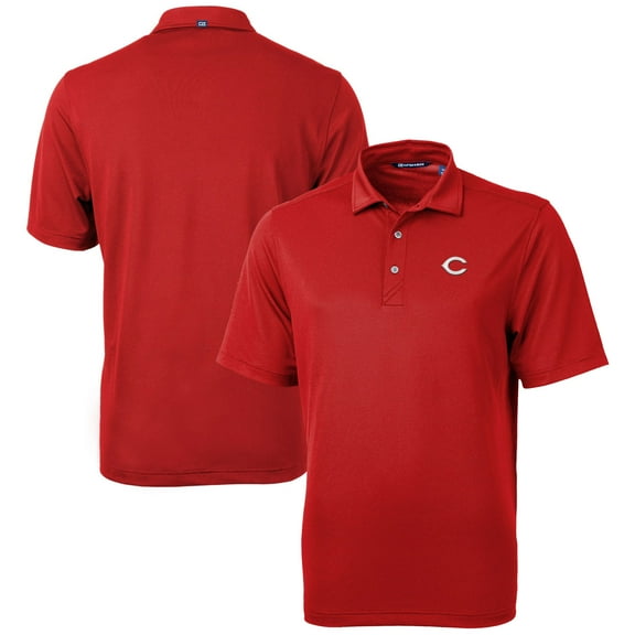 Men's Cutter & Buck Red Cincinnati Reds Virtue Eco Pique Recycled Polo