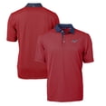 thumbnail image 1 of Men's Cutter & Buck Red Dayton Flyers Big & Tall Virtue Eco Pique Micro Stripe Recycled DryTec Polo, 1 of 3