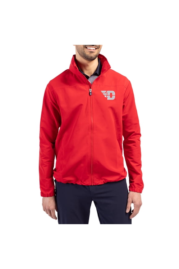 Men's Cutter & Buck Red Dayton Flyers Charter Eco Recycled Full-Zip Jacket
