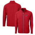 thumbnail image 1 of Men's Cutter & Buck Red Delaware Fightin' Blue Hens Adapt Eco Knit Hybrid Recycled Full-Zip Jacket, 1 of 3