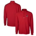 thumbnail image 1 of Men's Cutter & Buck Red Delaware Fightin' Blue Hens Traverse Stretch Quarter Zip-Pullover Top, 1 of 3