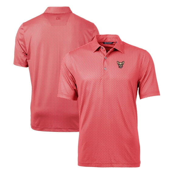 Men's Cutter & Buck Red El Paso Chihuahuas Big & Tall Pike Banner Print Stretch Polo