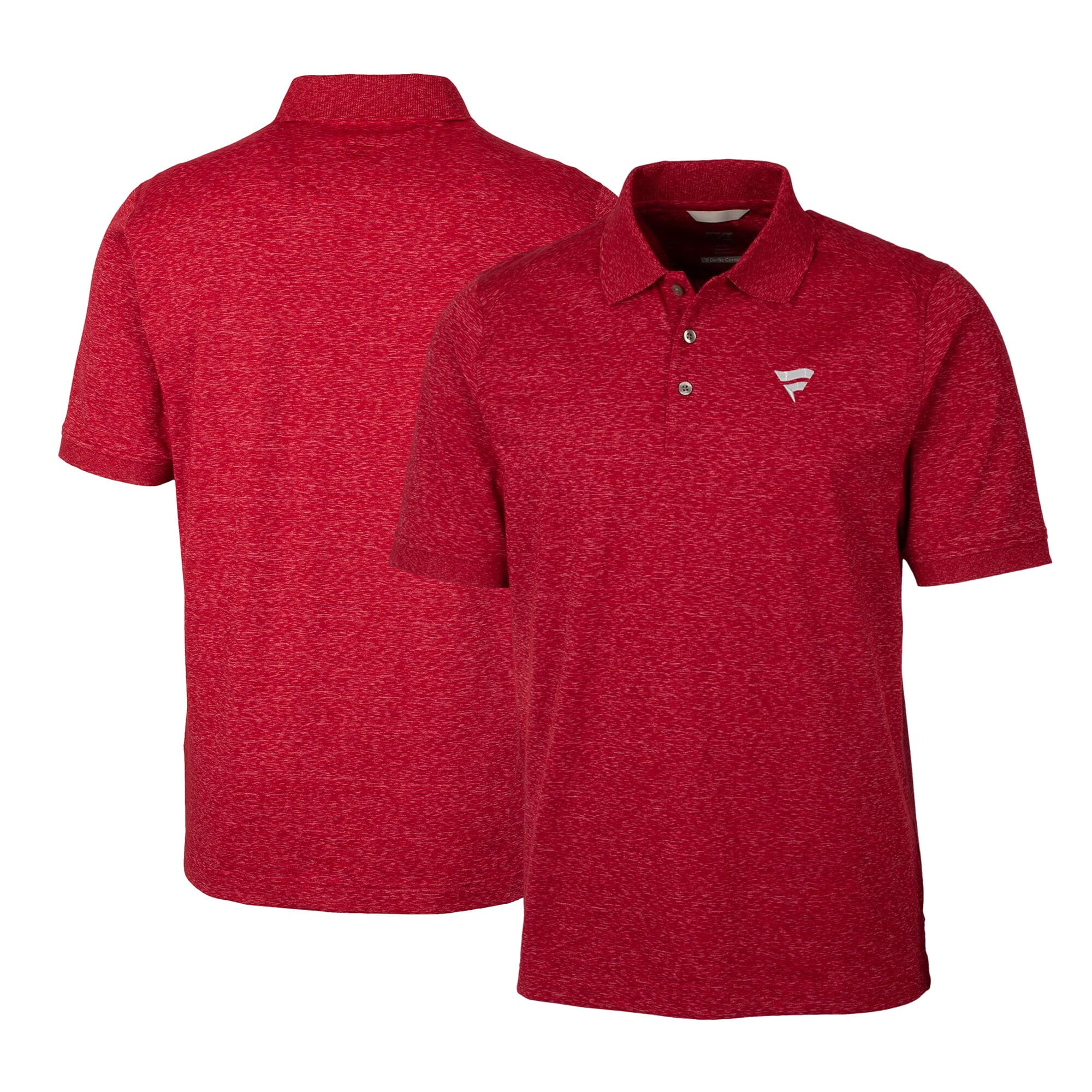 Men's Cutter & Buck Red Fanatics Corporate Advantage Space Dye Tri