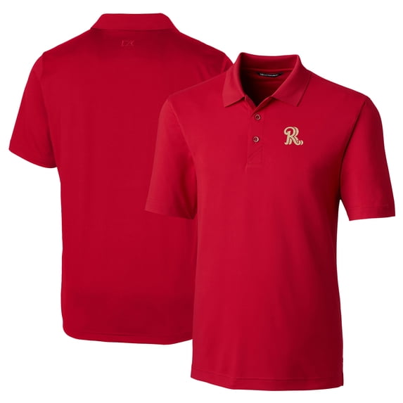 Men's Cutter & Buck Red Frisco RoughRiders DryTec Forge Stretch Polo