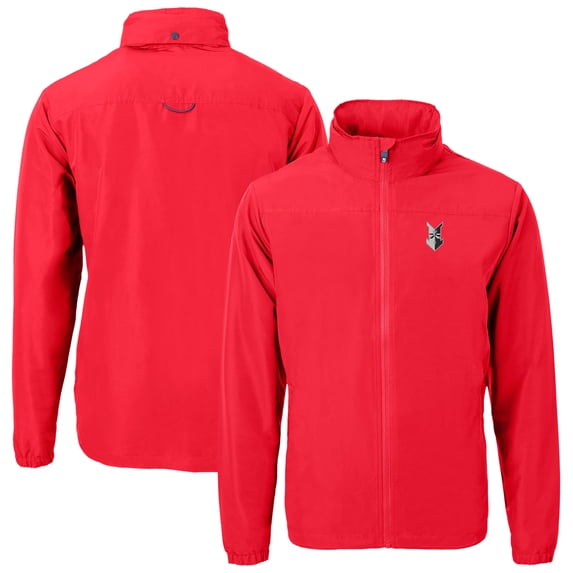 Men's Cutter & Buck Red Indianapolis Indians Big & Tall Charter Eco Knit Recycled Full-Zip Jacket
