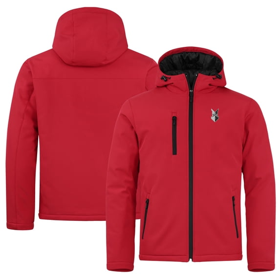 Men's Cutter & Buck Red Indianapolis Indians Clique Equinox Insulated Softshell Full-Zip Jacket