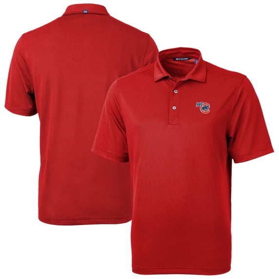 Men's Cutter & Buck Red Iowa Cubs Virtue Eco Pique Recycled Polo