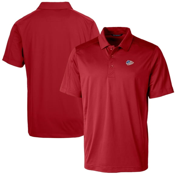 Men's Cutter & Buck Red Kansas City Chiefs Americana Big & Tall Prospect Textured Stretch Polo