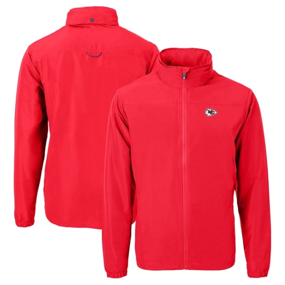Men's Cutter & Buck  Red Kansas City Chiefs  Charter Eco Recycled Full-Zip Jacket