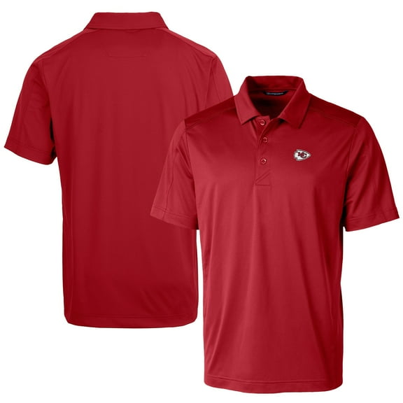 Men's Cutter & Buck Red Kansas City Chiefs Logo Prospect Textured Stretch Polo