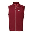 thumbnail image 1 of Men's Cutter & Buck Red Kansas City Chiefs Mainsail Sweater Knit Fleece Full-Zip Vest, 1 of 1