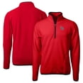 thumbnail image 1 of Men's Cutter & Buck  Red Louisville Bats Cascade Eco Sherpa Fleece Quarter-Zip Jacket, 1 of 3