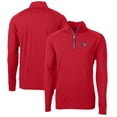 thumbnail image 1 of Men's Cutter & Buck Red NC State Wolfpack Adapt Eco Knit Stretch Recycled Big & Tall Quarter-Zip Pullover Top, 1 of 3