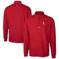 thumbnail image 1 of Men's Cutter & Buck  Red NC State Wolfpack Alumni Logo Traverse Stretch Quarter-Zip Pullover Top, 1 of 3