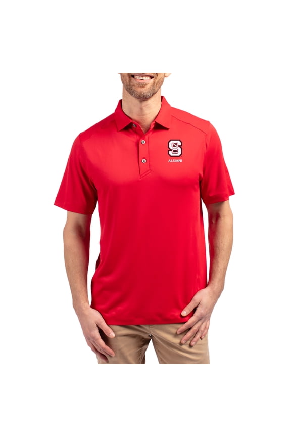 Men's-Cutter & Buck Red NC State Wolfpack Forge Alumni Eco Stretch Recycled Polo