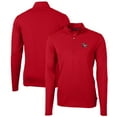 thumbnail image 1 of Men's Cutter & Buck Red NC State Wolfpack Team Big & Tall Virtue Eco Pique Recycled Quarter-Zip Pullover Top, 1 of 3