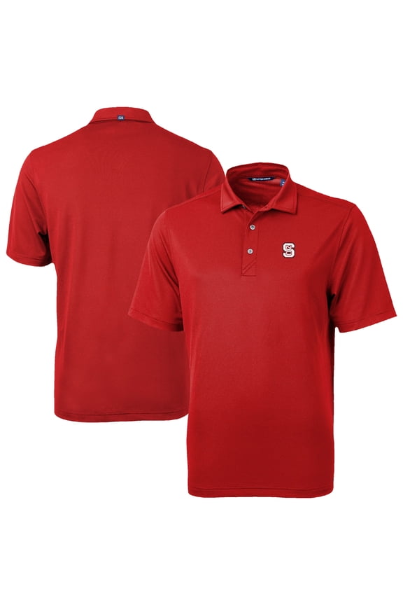 Men's Cutter & Buck Red NC State Wolfpack Virtue Eco Pique Recycled Polo