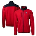 thumbnail image 1 of Men's Cutter & Buck Red/Navy New Hampshire Fisher Cats Big & Tall Cascade Eco Sherpa Fleece Full-Zip Jacket, 1 of 3